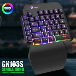 35-Key Single-Handed Mechanical Gaming Keyboard - USB Wired RGB Backlight, Ergonomic Design & Ultra-Slim Portable for Laptop/PC 2
