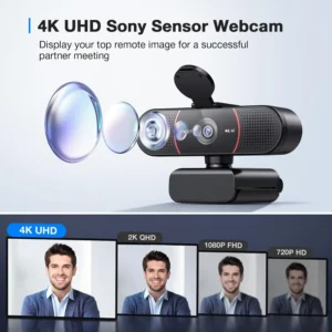 4K Webcam Streaming Web Camera EMEET USB Autofocus Mini Computer Camera with Microphones for Zoom/Teams/OBS/PC/Mac/Laptop 2