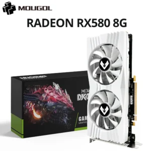 MOUGOL Original Radeon RX580 8G Graphics Card GDDR5 Memory Video Gaming Card PCIE3.0x16 DVI DP for Desktop Computer AMD Card 1