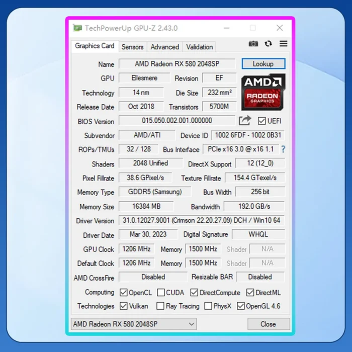 Halltol AMD RX 580 16GB 2048SP Brand New Gaming Graphics Card GDDR5 256Bit Radeon GPU RX580 16 GB placa de video 5