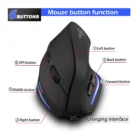 Lefon F35 Wireless Mouse Vertical 2.4G Rechargeable Ergonomic Mouse 2400 DPI Optical Gaming Mice for Computer Laptop PC Mac IOS 3