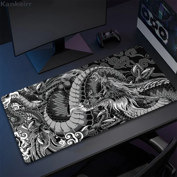 Dragon 80x30 XXL Lock Edge Mousepads Large Gaming Mousepad Computer Keyboard Mats Mouse Mat Beast Desk Pad For Gift Mouse Pads 5