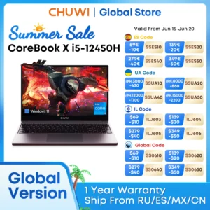 CHUWI CoreBook X Intel Core i5 12450H Gaming Laptop 14 inch 2160x1440 Resolution 16GB RAM 512GB SSD WiFi6 Windows 11 Computer PC 1