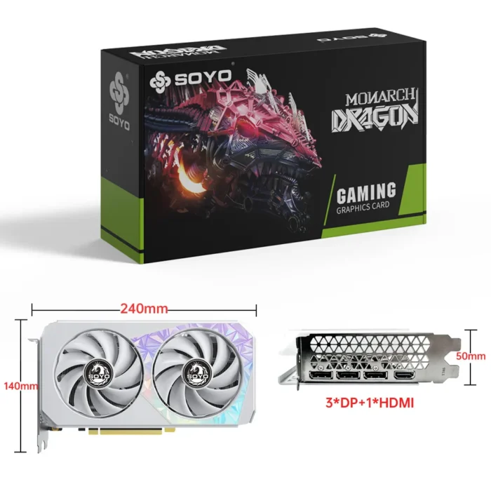 SOYO Graphics Cards GeForce RTX 3060 12GB NVIDIA GPU GDDR6 192bit 8Pin PCI-E 4.0 x16 rtx3060 12gb Suitable for gaming and office 5