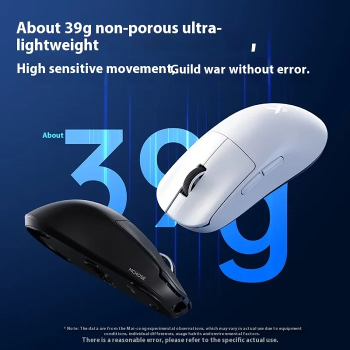 Official MCHOSE L7 Ultra Wireless Gaming Mouse PAW3950 E-Sport Sensor Realtek Flagship Master TOPSPEED 8K Polling Rate 39g Mice 2