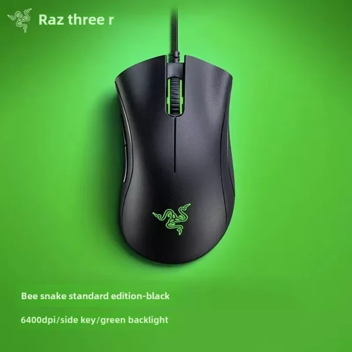 Razer DeathAdder Essential Wired Gaming Mouse / Wired Mice 6400DPI 5 Independently Buttons For Laptop PC Gamer 2