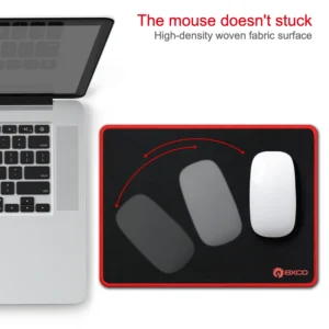 EXCO Office Mouse Pad Small with Stitched Edge Smooth Cloth Gaming Mousepad Non-Slip Rubber Base for Computer Laptop Washable 2