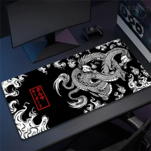 80x30cm Lock Edge Keyboard Pads Large Office Non-Slip Computer Mouse Pad Japanese Art Dragon Deskmat Gamer Custom Home Mousepad 2