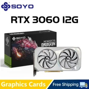 SOYO Graphics Cards GeForce RTX 3060 12GB NVIDIA GPU GDDR6 192bit 8Pin PCI-E 4.0 x16 rtx3060 12gb Suitable for gaming and office 1