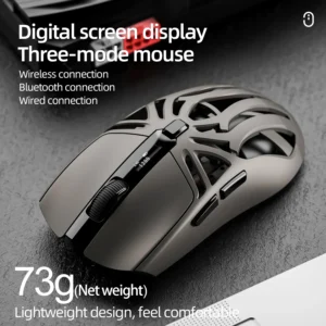 SMAILWOLF RS8 Gaming Mouse Bluetooth Wireless Three-mode Lightweight Hollow Design 1K Return Computer Long Battery Life 1