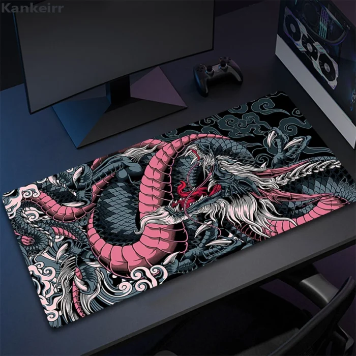 Dragon 80x30 XXL Lock Edge Mousepads Large Gaming Mousepad Computer Keyboard Mats Mouse Mat Beast Desk Pad For Gift Mouse Pads 1